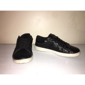 black sneakers